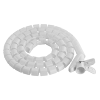 Brateck 20mm/0.79' Diameter Coiled Tube Cable Sleeve  Material Polyethylene(PE) Dimensions 1000x20mm - White