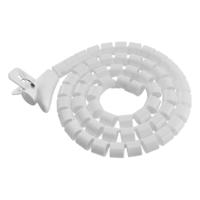 Brateck 30mm/1.2' Diameter Coiled Tube Cable Sleeve   Material Polyethylene(PE) Dimensions 1000x30mm - White