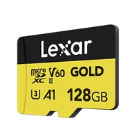 Lexar  GOLD micro SDXC UHS-II Card 128G up to 280MB s read, up to 100MB s write FULL-HD  4K Video, up to 280MB s read, up to 100MB s write