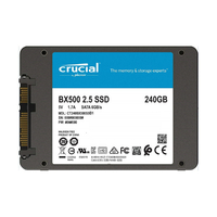Crucial BX500 240GB 2.5 inch SATA3 6Gb s SSD - 3D NAND 540 500MB s 7mm 1.5 mil MTBF 3yr wty Acronis True Image Solid State Drive 250GB