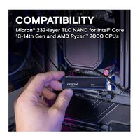 Crucial T705 1TB Gen5 NVMe SSD - 13600 10200 MB s R W 600TBW 1.4M IOPs 1.5M hrs MTTF with DirectStorage for Intel 14th Gen  AMD Ryzen 7000