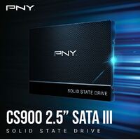 PNY CS900 960GB 2.5' SSD SATA3 535MB/s 515MB/s R/W 200TBW 99K/90K IOPS 2M hrs MTBF 3yrs wty ~Alernative SA400S37/960G HBP-CS900-1TB