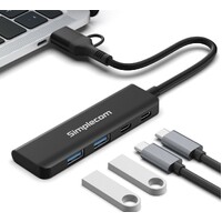 Simplecom CH385 SuperSpeed USB-A and USB-C 4-Port Combo Hub USB 3.2 Gen 1 (2x USB-A and 2x USB-C Ports)
