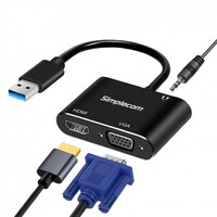 Simplecom DA316A USB to HDMI  VGA Video Card Adapter with 3.5mm Audio