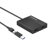 Simplecom DA369 USB 3.0 or USB-C to Dual 4K HDMI 2.0 Display Adapter for 2x 4K 60Hz Extended Screens