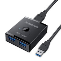 Simplecom KM125 Bi-Directional 2-Way USB 3.0 Switch 1 In 2 Out (2 In 1 Out) 5Gbps  Ideal for sharing USB device between 2 computers