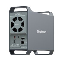 Simplecom SE482 SuperSpeed USB Dual Bay 3.5 inch SATA Hard Drive RAID Enclosure USB-C RAID 0 1 JBOD