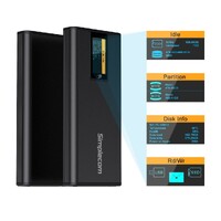 Simplecom SE530 NVMe   SATA M.2 SSD to USB-C Enclosure with SMART LED Screen USB 3.2 Gen 2 10Gbps