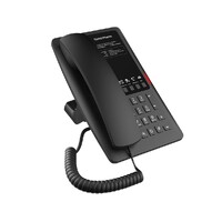 H4 Hotel IP Phone, Black, Cost-effective hotel IP phone, HD voice, 0 100Mbps Ethernet, and PoE, 5 programmable soft keys
