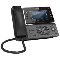 SNOM D812 Desk Telephone, 5 ft color LCD Screen with 8 SIP accounts, GigE ethernet switch, and 1 USB port, 8 (28) Self-Labeling Keys, PoE, 3Y Warranty