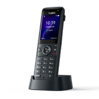Yealink AX83H Handheld Wi-Fi IP Phone, Wi-Fi 6, Bluetooth, HD Audio, Smart Noise Cancellation, QuickCharge, Vibration, 3.5mm Headset Jack, Belt Clip,