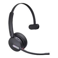 Yealink BH70 Bluetooth Wireless Mono Headset with Stand Teams USB-C A, 3mic noise cancellation up to 35h Talk time BT51 C Dongle with Type A Adapter