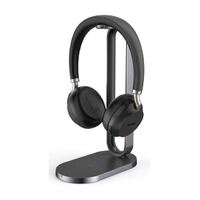 Yealink BH72 Bluetooth Wireless Stereo Headset, with Charging Stand, Black, USB-A, Supports Wireless Charging, Rectractable Mic, 40 hours battery life