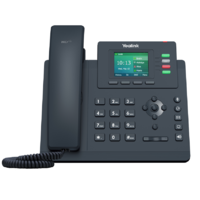 Yealink T33G 4 Line IP phone 320x240 Colour Display Dual Gigabit Ports PoE HD Voice Quality No Power Adapter included  Black