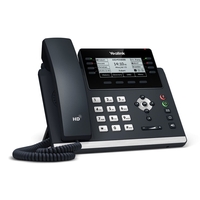Yealink T43U 12 Line IP phone 3.7 inch 360x160 pixel Graphical LCD with backlight Dual USB Ports POE Support Wall Mountable ( T42S )