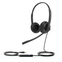 Yealink UH34 Dual Ear Wideband Noise Cancelling Microphone - USB Connection, Leather Ear Cushions, Designed for Microsoft Teams