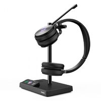 Yealink TEAMS WH62 Dual DECT Wireless Headset, Busylight On Headset, Leather Ear Cushions, Acoustic Shield Technology, Built-in Ringer