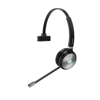 Yealink WH62 Mono UC DECT Wireless Headset Busylight On Headset 2 Micro-USB Connection Leather Ear Cushions (IPY-WH62-MONO-TEAMS alternative)