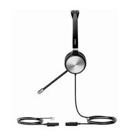 Yealink YHS36 Mono Wideband Headset for IP phone Monaural Ear RJ9 Headset Jack Noise-canceling Microphone Hearing Protection Leather Ear Cushion