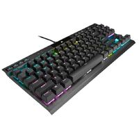 Corsair K70 RGB TKL OPX Silver RGB Mechanical Gaming Keyboard Backlit RGB LED CHERRY Keyswitches Black. Champion Edition