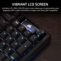 Corsair Vanguard 96 Mechanical Gaming Keyboard, CORSAIR MLX Plasma, 8kHz, NKRO, 8MB, USB3.0, magnetic wrist rest, MLX Plasma switches, wired