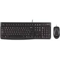 Logitech MK120 Keyboard  Mouse Combo Quiet typing and Spill resistant High-definition optpical tracking Thin profile 3yr wty