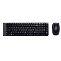 Logitech MK220 Wireless Keyboard & Mouse Combo Much smaller design, same keys 2.4 GHz 128-bit AES encryption Fewer battery hassles(L)