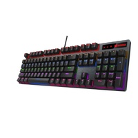 RAPOO V500 Pro Backlit Mechanical Gaming Keyboard Blue Switch - Spill Resistant Metal Cover Ideal for Entry Level Gamers