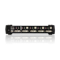 Aten Desktop KVMP Switch 4 Port Single Display DVI w/ 7.1 audio, 4x Custom KVM Cables Included, 2x USB Port, Selection Via Front Panel