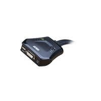 Aten Compact KVM Switch 2 Port Single Display DVI, Remote Port Selector, USB Hot-Plugging