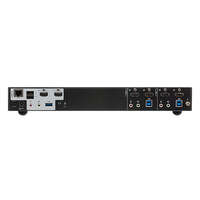Aten Desktop KVMP Switch 2 Port Dual Display 4k HDMI w  audio Cables Included 2x USB Port Selection Via Front Panel