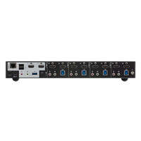 Aten Desktop KVMP Switch 4 Port Dual Display 4k HDMI w  audio Cables Included 2x USB Port Selection Via Front Panel
