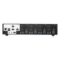 Aten Desktop KVMP Switch 4 Port Triple Display 4k DisplayPort w  audio Cables Included 2x USB Port Selection Via Front Panel