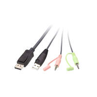 Aten Compact KVM Switch 2 Port Single Display Display Port w  Audio Remote Port Selector USB Hot-Plugging