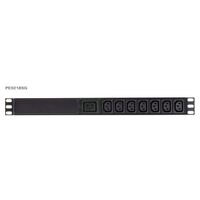 Aten 1U Basic PDU with Surge Protection, 17 x IEC C13, 1 x IEC C19, 16A Max, 100-240 VAC, 50-60 Hz, Overcurrent Protection, Alumnum material