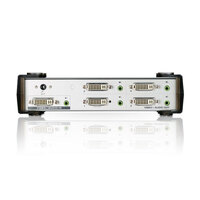 Aten Video Splitter 4 Port DVI Video Splitter w  Audio 1920x1200 60Hz Cascadable to 3 Levels (Up to 64 Outputs)