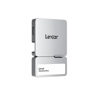 Lexar Professional Go Portable SSD with Hub, SL400, 1TB, Silver, Up to 1050MB s read, 1000MB s write speeds
