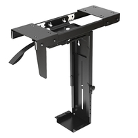 Brateck Adjustable Under-Desk ATX Case Mount with Sliding track Up to 10kg360 degree Swivel