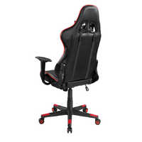 Brateck PU Leather Gaming Chairs with Headrest and Lumbar Support (70x70x127~137cm) Up to 150kg - PU LeatherPVC Leather-Black Red 