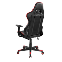 Brateck PU Leather Gaming Chairs with Headrest and Lumbar Support (70x70x127~137cm) Up to 150kg - PU Leather,PVC Leather-Black Red