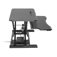 Brateck Electric Sit Stand Desk Converter (950x615x156~480mm) with Keyboard Tray Deck (Standard Surface) Worksurface Up to 20kg