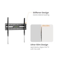 Brateck KL38-46F Large-Screen Medium Fixed TV Wall Mount Fit Screen Size: 37 ft-86 ft Up to  75kg, Fit Curved TV, 24x638x425mm