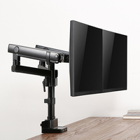 Brateck Dual Monitor Aluminium Slim Pole-Mounted Spring-Assisted Monitor Arm With USB Fit Most 17'-32' Monitors Up to 8kg per screen 75x75/100x100(LS)