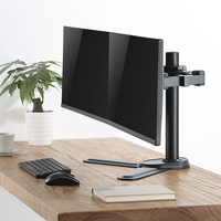 Brateck Dual Free Standing Monitors Affordable Steel Articulating Monitor Stand Fit Most 17'-32' Monitors Up to 9kg per screen VESA 75x75/100x100