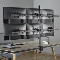 Brateck Pole Mount Six-Screen Monitor Mount Fit Most 17 inch-32 inch Monitors Up to 7kg per screen VESA 75x75 100x100