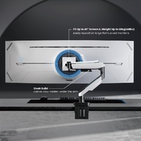 Brateck Single Heavy-Duty Gaming Monitor Arm Fit Most 17 inch-49 inch Monitor Up to 20KG VESA 75x75100x100