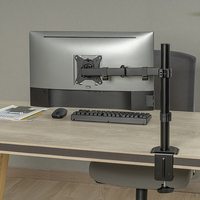 Brateck Single-Monitor Stell Articulating Monitor Mount Fit Most 17 inch-32 inch Monitor Up to 9KG VESA 75x75100x100(Black)