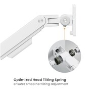 Brateck LDT81-C012P-W NOTEWORTHY POLE-MOUNTED HEAVY-DUTY GAS SPRING MONITOR ARM For most 17 inch~49 inch Monitors Fine Texture White (new)