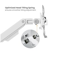 Brateck LDT81-C012P-ML-W POLE-MOUNTED HEAVY-DUTY GAS SPRING MONITOR ARM WITH LAPTOP HOLDER For most 17 inch~49 inch Monitors Fine Texture White (new)