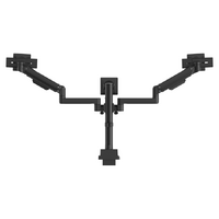 Brateck Modular Mechanical Spring Triple Monitor Arm with Sliders 17 ft-27 ft Monitor Weight Capacity (per flat screen):11kg, VESA: 75x75,100x100(Blac